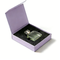 Boîte d'emballage de parfum personnalisée avec revêtement mat doux au toucher et impression UV, emballage cadeau de luxe haut de gamme