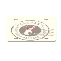Plaque d'immatriculation décorative personnalisée en aluminium avec impression graphique Saipan pour voiture, SUV, camion, camping-car, moto, décoration murale de garage