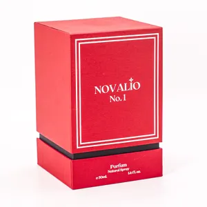 Tapa de lujo y fondo de base Cartón negro rígido personalizar Embalaje botella de perfume con caja
