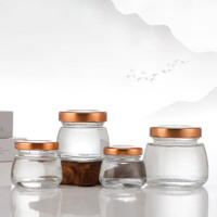Botol Kaca Food Grade Transparan, Stoples Tertutup Rapat, Botol Kosong untuk Cubilose LGG-055 Tersedia 30ml 50ml 80ml 100ml