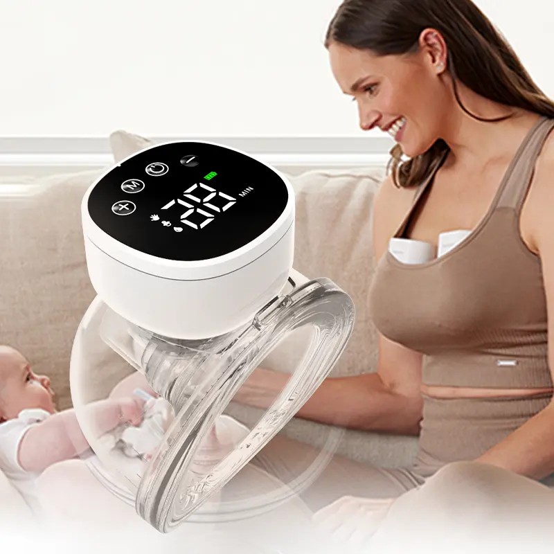 Tùy chỉnh Hot Bán BPA free 3 Chế Độ 9 cấp độ với LCD hiển thị Silicone xách tay không dây điện Wearable điện máy bơm vú