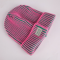 Vente en gros Chapeau d'hiver en tricot crâne rétro Hommes Femmes Patch Logo Beanie Crochet revers tricoté Slouchy Beanies Chapeaux Logo personnalisé