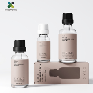Mini flacon en verre pour huile essentielle, sérum, soin de la peau, avec grand bouchon à vis pour <span class=keywords><strong>massage</strong></span>, avec emballage cadeau personnalisé imprimé - Product Image 1