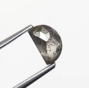 0.47 CT เพชรทรงครึ่งวงกลมทรงหลวมทำจากเกลือและพริกไทยธรรมชาติขนาด5.6x3.6มม. สำหรับแหวนหมั้น - Product Image 3