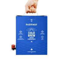 Emballage personnalisé PE+PE BIB pour café arabe à emporter, vin et jus, avec valve, imprimé en héliogravure, recyclable et isotherme