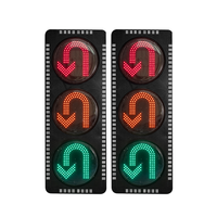 Harga Pabrik Lampu Lalu Lintas LED Kendaraan 400mm U Turn 300m Terlihat Jelas dengan Cangkang PC untuk Jalan Raya Antar Kota
