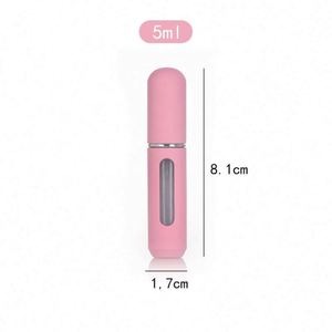 Wholesale Travel Portable Mini Refillable Aluminum Metal Atomizer <b>Spray</b> Bottle 5Ml Matte <b>Pink</b> Purple Blue Custom Personal Care - Product Image 4