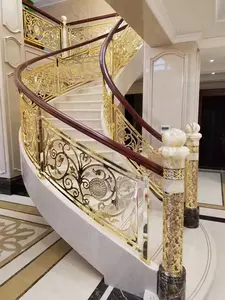 Garde-corps d'escalier d'intérieur personnalisé de sécurité en gros rampe d'escalier décorative conception moderne