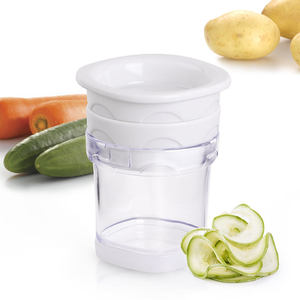 Low MOQ Conventional Interchangeable Handheld Curly <b>Tomato</b> Household Hand Tool Stainless Steel Spiral Vegetable Slicer - Product Image 5