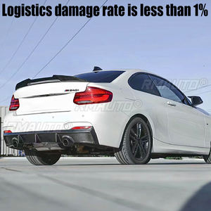 Aileron de coffre arrière en fibre de carbone style MP M4 PSM pour BMW Série 2 F22 F23 F87 2014-2021 Noir brillant - Product Image 2