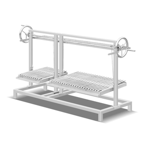 Outdoor Portable Charcoal <strong>BBQ</strong> Grill Camping Picnic <strong>Instant</strong> <strong>Bbq</strong> With Bottom Shelf &amp; Lid Stainless Steel Barbecue Grill - Product Image 5