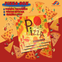 Boîte à pizza en carton ondulé E-flute pliable et écologique, taille personnalisable, impression de logo couleur sur mesure, vente chaude Huilong