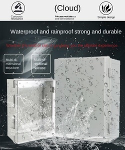 กล่องกระจายพลาสติก ABS กันน้ำกล่องควบคุมไฟฟ้าหัวเข็มขัดกล่องแยกตรวจสอบกลางแจ้ง - Product Image 2