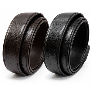 Sangle de ceinture en cuir de vachette véritable d'origine coréenne 33 mm x 130 cm pour boucle à cliquet sans boucle, logo OEM personnalisé - Product Image 4