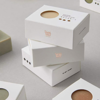 Échantillon Gratuit, Approvisionnement Direct Usine, Boîte d'Emballage Personnalisée pour Savon en Barre avec Fenêtre, Emballage Papier pour Savon, Parfum, Cosmétique