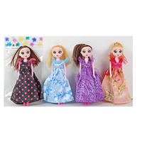 Poupée de mode premium à corps solide, articulée sur 5 points, de 6/7 pouces, avec yeux 3D, accessoires de jouet miniatures souples (styles assortis) - Cadeau pour les enfants de 2 à 4 ans