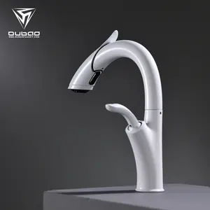 Factory Supplier Bathroom Kitchen Faucet Brass Pull Out Pull Down Mixer Sink Tap Sink Kitchen Single Handle Faucets With Sprayer