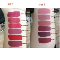 Set Lipstik Cair Matte 6 Pcs dengan Logo Custom, Tahan Lama, Melembapkan, Set Rias Wajah, Perlengkapan Hadiah, Set Lip Gloss Anti Air
