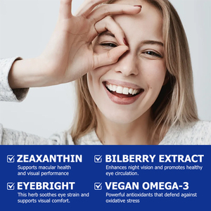 Hot Selling Lutein Zeaxanthin Capsules Includes Vegan Omega 3 Supports Eye Health Clarity Health Lutein Zeaxanthin Capsules - Product Image 3
