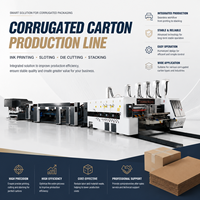 Machine d'emballage intelligente ZH-FFG pour carton ondulé, impression flexo, plieuse-colleuse, regroupeuse en ligne