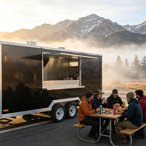 Remorque de cuisine mobile de 16 pieds pour la vente de snacks, hot-dogs, hamburgers, pizzas, churros, BBQ, personnalisable, résistante à la rouille, remorquable, pour la vente de <span class=keywords><strong>nourriture</strong></span> de rue - Product Image 3