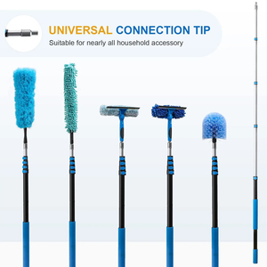 Poteau télescopique en <span class=keywords><strong>aluminium</strong></span> <span class=keywords><strong>l</strong></span>éger et robuste <span class=keywords><strong>de</strong></span> vente chaude pointe universelle extensible en silicone pour le <span class=keywords><strong>nettoyage</strong></span> - Product Image 3