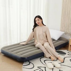 Colchón Inflable de Aire 190x95x42cm, Superficie Aterciopelada, Resistente a la Humedad, Individual, Cama de Camping para Exteriores - Product Image 1