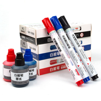 Marqueur effaçable à sec personnalisé avec logo, encre colorée non toxique, rechargeable, pour promotions