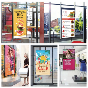 50 55 65 ''Độ sáng cao Mini LED màn hình quảng cáo hoạt hình Android Treo Cửa Sổ Cửa hàng kỹ thuật số biển tự phục vụ - Product Image 5