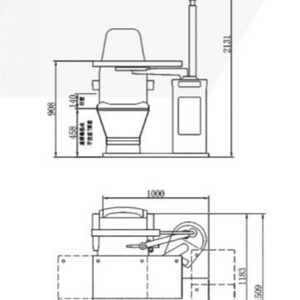 Unité de fauteuil de réfraction ophtalmologique TR-500A, table combinée optométrique - Product Image 3
