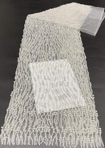 Nuovo Lussuoso Abito da Sposa con Ricamo a Perline da 4/6/8 <span class=keywords><strong>Centimetri</strong></span>, Abito Femminile, Tessuto per Abbigliamento alla Moda - Product Image 5