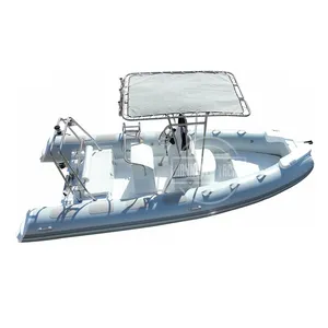 סירות מתנפחות 17ft RIB 520 כפול פיברגלס קשיח PVC/היפלון/אורקה באיכות גבוהה