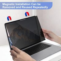 Filtre d'écran de confidentialité magnétique de 14 pouces 16:10 pour ordinateur portable, amovible à 180° °   Protection d'écran anti-espion et anti-reflet, vente en gros d'usine, OEM