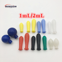 Ampoule d'aspiration en silicone de laboratoire de haute qualité 1ml 2ml 3ml 5ml 10ml compte-gouttes en verre bouchons en silicone Pipette Pasteur ampoule en caoutchouc