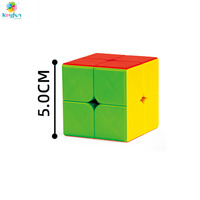 Ensemble de cubes magiques lumineux en plastique DIY 4-en-1 de couleur unie 2x2+3x3+4x4+5x5 – Lot de cubes de vitesse pour enfants et adultes – Jouet éducatif