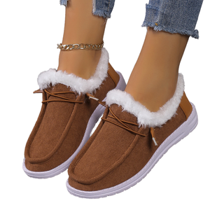 Chaussures d'hiver décontractées unisexes à lacets, grande taille, en coton imperméable, antidérapantes, avec doublure en fourrure, pour le commerce extérieur - Product Image 1