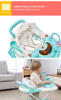 Andadera para Bebés, Andadera de Empuje para Bebés, Andadera de Aprendizaje para Sentarse y Pararse, Andadera para Niños con Función de Balanceo, Andadera para Bebés con Ruedas y Asiento