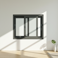 Fenêtres coulissantes modernes personnalisables en alliage d'aluminium avec moustiquaire en acier inoxydable, double vitrage, économie d'énergie, pour villa
