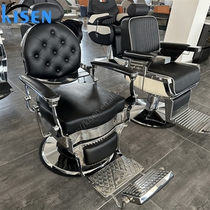 Silla de Barbería Profesional KISEN, Estilo Vintage Dorado Retro, para Peluquería, Estilismo y Corte de Cabello para Hombres - Product Image 6