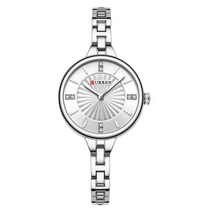 CURREN 9097 Montre Minimaliste Femme Luxe Léger Diamantée 30mm Verre Aiguille Alliage Acier Inoxydable Bracelet Étanche - Product Image 3