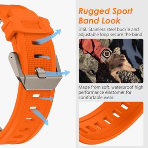 สายนาฬิกายางซิลิโคนสำหรับ <span class=keywords><strong>Apple</strong></span> <span class=keywords><strong>Watch</strong></span> ultra 2/49มม. สำหรับผู้ชาย10/46มม. 9/8/7 45มม. <span class=keywords><strong>SE2</strong></span>/SE 6/5/4 44มม. ดีไซน์ใหม่ - Product Image 4