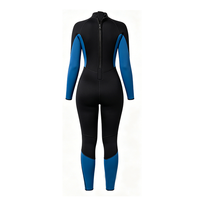 Wetsuit Unisex Ukuran Besar 3mm Tahan Air Bermotif dengan Ritsleting Belakang, Bernapas, Lengan Panjang untuk Diving Surf Desain Kustom