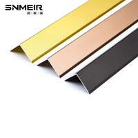 Profilé en L décoratif en aluminium pour bordure de carrelage mural d'hôtel, protection d'angle métallique