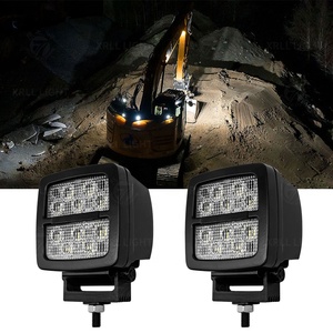 Direct Factory DT Quick Connect Ip68 Ip69k 55w 12v 24v Cool White Flood <b>Spot</b> square Heavv Duty Tractor <b>LED</b> Work Mining Light - Product Image 1