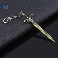 Venta caliente de alta calidad World of Warcraft animación espada modelo llavero