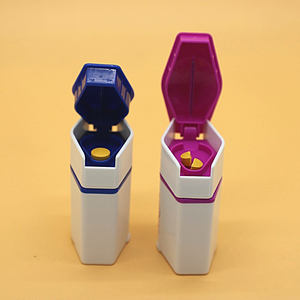 Đa Chức Năng 2 Trong 1 ABS Nhựa Thuốc <span class=keywords><strong>Pill</strong></span> Cutter Với Organizer Trường Hợp Vitamin Splitter Máy Nghiền Hộp Nhà Máy ODM - Product Image 2