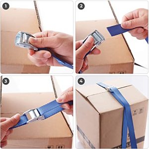 Correas de Amarre de Carga Resistentes y Duraderas de Alta Calidad con Hebilla de Leva, Cinta de Poliéster Premium, Capacidad de Rotura de 800 kg - Product Image 6