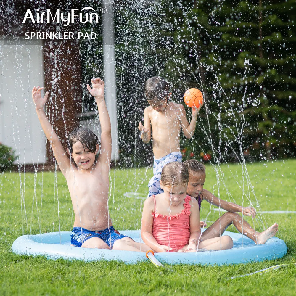 Airmyfun sıcak satış su oyun matı oyuncaklar çocuklar için şişme yağmurlama sıçrama pedi