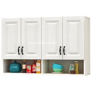 Factory wholesale simple modern wooden modular kitchen wall hanging cabinet design