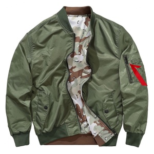 Wholesale OEM Coated <b>Canvas</b> Winter Men's Thickened Reversible Stand Collar Bomber <b>Jacket</b> - Product Image 1